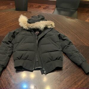Canada Goose Black Jacket with Fur Trim